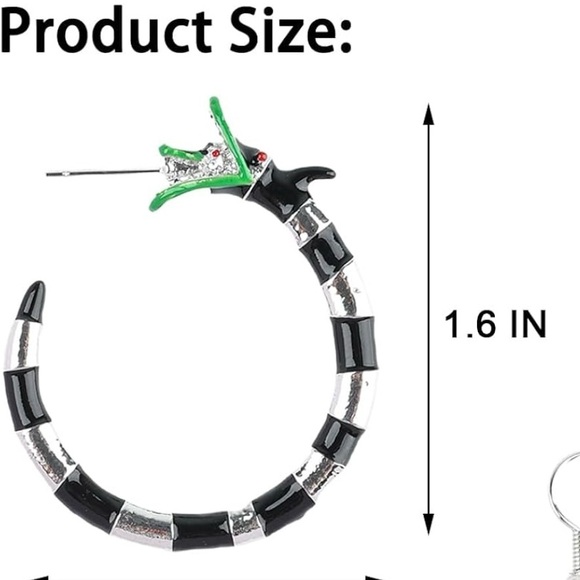 Beetlejuice hoop earrings - Picture 2 of 3